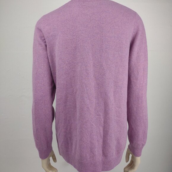 L.L. Bean light purple 100% Cashmere V-Neck pullover sweater ladies XL X-Large - Picture 4 of 7